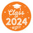 Class of 2024 Graduation Stickers for Party Favors, Set of 40-Set of 40-Andaz Press-Orange-