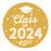 Class of 2024 Graduation Stickers for Party Favors, Set of 40-Set of 40-Andaz Press-Yellow-