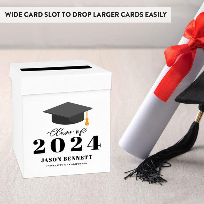 Classic Custom Name Graduation Card Box, Class of 20XX, Set of 1-Set of 1-Andaz Press-