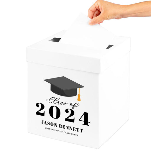 Classic Custom Name Graduation Card Box, Class of 20XX, Set of 1-Set of 1-Andaz Press-