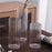 Clear Ribbed Glass Cylinder Vase Set, Set of 3-Set of 3-Koyal Wholesale-