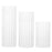 Clear Ribbed Glass Cylinder Vase Set, Set of 3-Set of 3-Koyal Wholesale-
