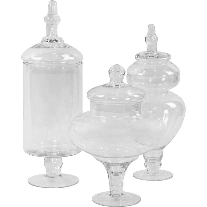Couture Glass Apothecary Candy Buffet Jars Set