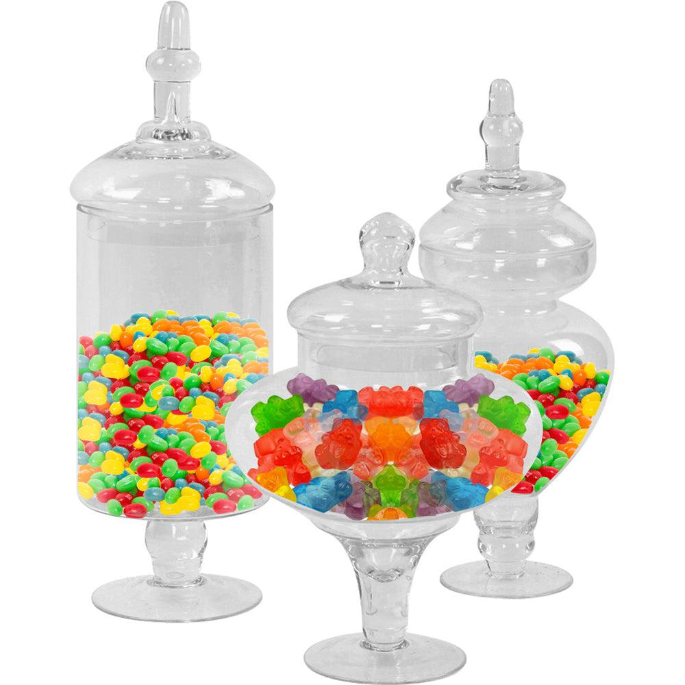 Couture Glass Apothecary Candy Buffet Jars Set