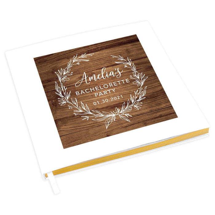 Custom Bachelorette Party Notebook with Gold Accents for The Bride to Be - 28 Designs-Set of 1-Andaz Press-Geometric Almost Mrs-