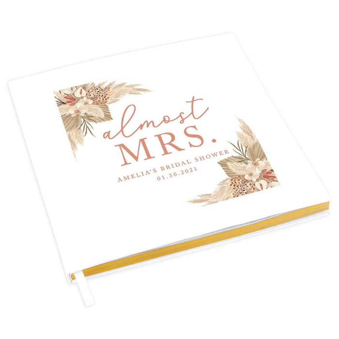 Custom Bachelorette Party Notebook with Gold Accents for The Bride to Be - 28 Designs-Set of 1-Andaz Press-Geometric Almost Mrs-