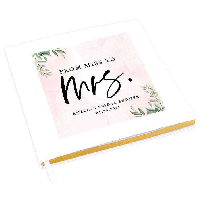 Custom Bachelorette Party Notebook with Gold Accents for The Bride to Be - 28 Designs-Set of 1-Andaz Press-From Miss to Mrs.-