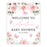 Custom Blooming Baby Shower: Floral Canvas Decor & Guest Book Alternative-Set of 1-Andaz Press-Pink Florals-