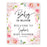 Custom Blooming Baby Shower: Floral Canvas Decor & Guest Book Alternative-Set of 1-Andaz Press-Pink Florals-