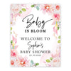 Custom Blooming Baby Shower: Floral Canvas Decor & Guest Book Alternative-Set of 1-Andaz Press-Pink Florals-
