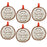 Custom Bulk Pregnancy Baby Announcement Christmas Ornament, We're Expecting! Due, Month and Year-Set of 6-Andaz Press-