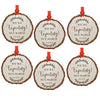 Custom Bulk Pregnancy Baby Announcement Christmas Ornament, We're Expecting! Due, Month and Year-Set of 6-Andaz Press-