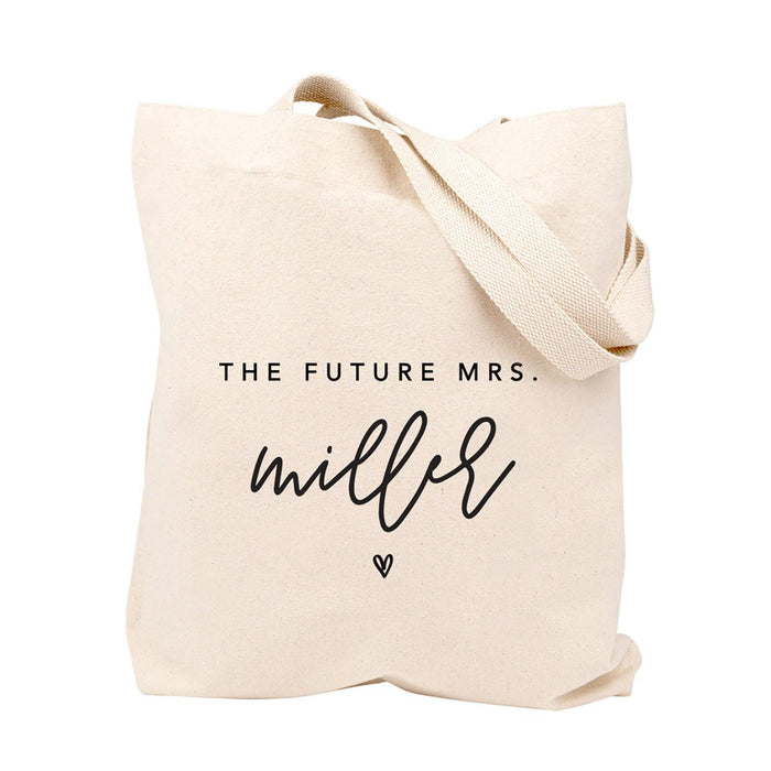 Custom Canvas Tote Bag For Bride-Set of 1-Andaz Press-The Future Mrs.-