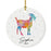 Custom Ceramic Lamb or Sheep Ornament for Christmas Tree with Gift Box-Set of 1-Andaz Press-Rainbow Lamb-