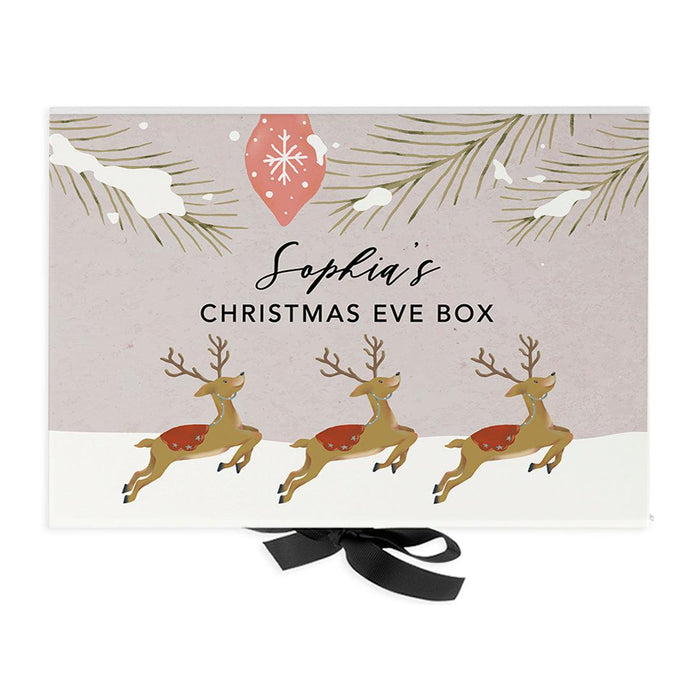 Custom Christmas Eve Box for Kids, Xmas Gifts, Closed Lid, 3 Ribbon Colors, Set of 1-Set of 1-Andaz Press-North Pole Air Mail-