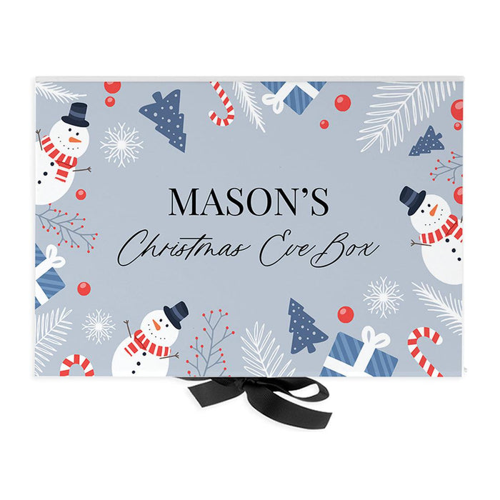 Custom Christmas Eve Box for Kids, Xmas Gifts, Closed Lid, 3 Ribbon Colors, Set of 1-Set of 1-Andaz Press-North Pole Air Mail-