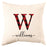 Custom Christmas Pillow Cover, Holiday Decor Gift, Set of 1-Set of 1-Andaz Press-Red Buffalo Plaid Monogram Custom Name-