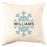 Custom Christmas Pillow Cover, Holiday Decor Gift, Set of 1-Set of 1-Andaz Press-Snowflake Family Name-