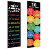 Custom Classic Rainbow Classroom Banner Poster Sign for Teachers, Door Wall Decor, Set of 2-Set of 2-Andaz Press-Teacher Sign 10 Golden Rules Posters-
