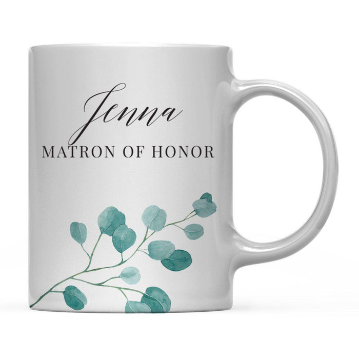 Custom Eucalyptus Leaves Greenery Coffee Mug-Set of 1-Andaz Press-Bridesmaid Custom-