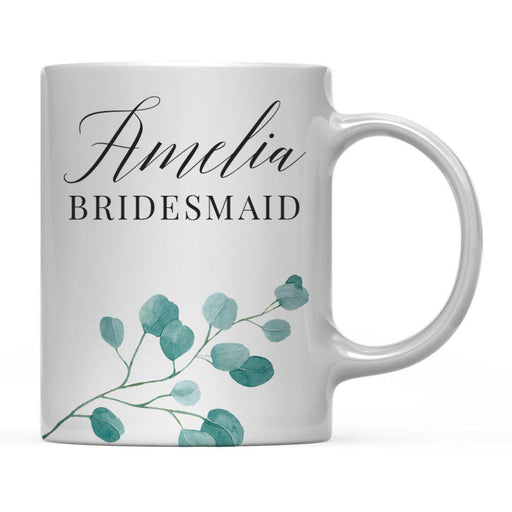 Custom Eucalyptus Leaves Greenery Coffee Mug-Set of 1-Andaz Press-Bridesmaid Custom-