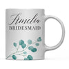 Custom Eucalyptus Leaves Greenery Coffee Mug-Set of 1-Andaz Press-Bridesmaid Custom-