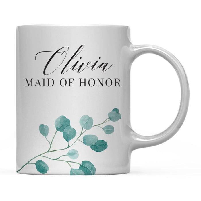 Custom Eucalyptus Leaves Greenery Coffee Mug-Set of 1-Andaz Press-Maid of Honor Custom-