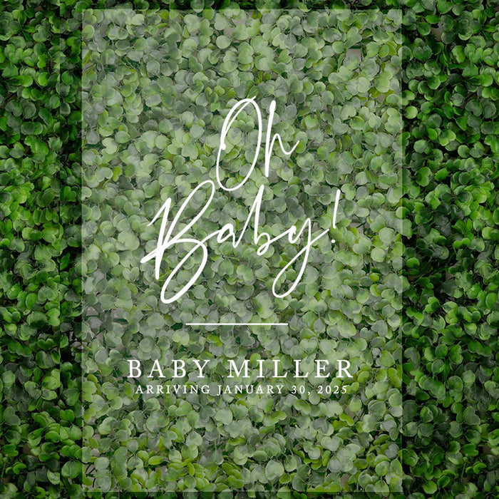 Custom Fall Baby Shower Welcome Acrylic Signs, 16 x 24 Inches-Set of 1-Andaz Press-Minimal Modern-