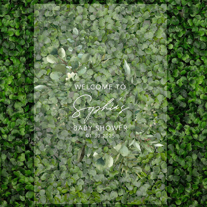 Custom Fall Baby Shower Welcome Acrylic Signs, 16 x 24 Inches-Set of 1-Andaz Press-Minimal Modern-