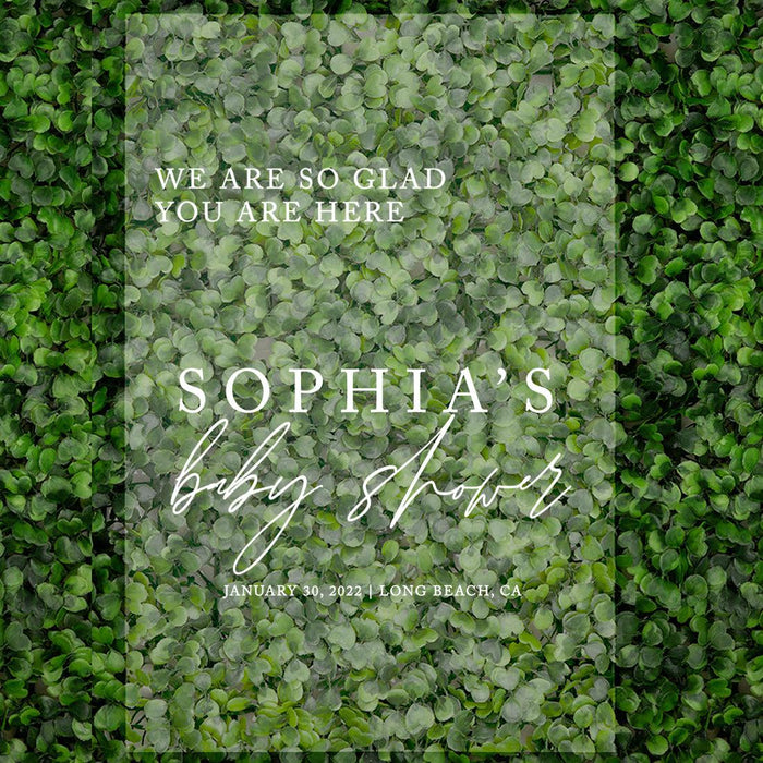 Custom Fall Baby Shower Welcome Acrylic Signs, 16 x 24 Inches-Set of 1-Andaz Press-Minimal Modern-