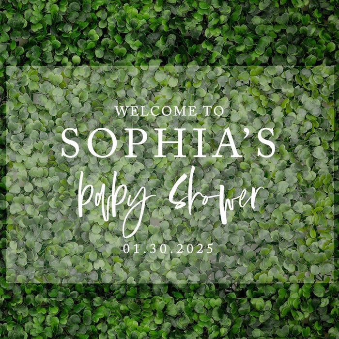 Custom Fall Baby Shower Welcome Acrylic Signs, 16 x 24 Inches-Set of 1-Andaz Press-Minimal Modern-