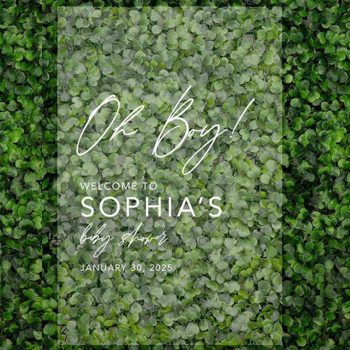 Custom Fall Baby Shower Welcome Acrylic Signs, 16 x 24 Inches-Set of 1-Andaz Press-Minimal Modern-