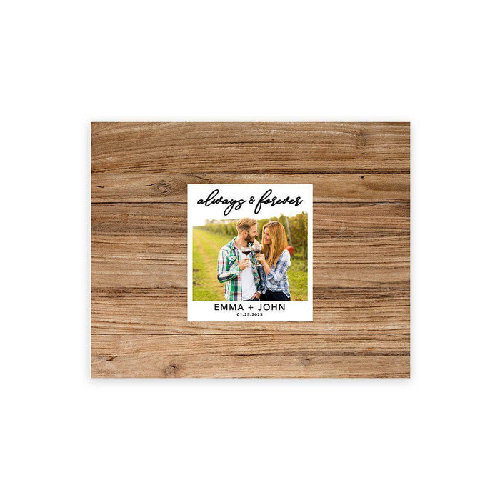 Custom Fall Canvas Wedding Guestbook Welcome Signs-Set of 1-Andaz Press-Rustic Wood Monogram-