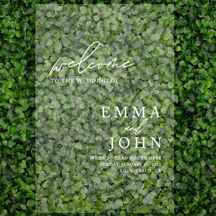 Custom Fall Wedding Acrylic Welcome Signs, 16 x 24 Inches-Set of 1-Andaz Press-Let The Party Begin-