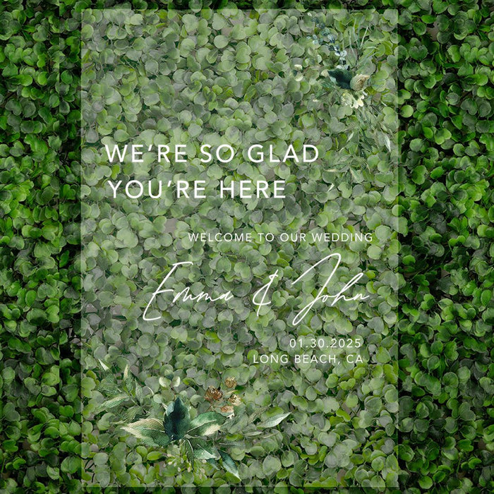 Custom Fall Wedding Acrylic Welcome Signs, 16 x 24 Inches-Set of 1-Andaz Press-Let The Party Begin-