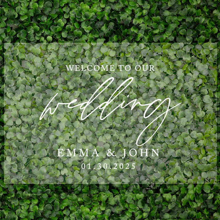 Custom Fall Wedding Acrylic Welcome Signs, 16 x 24 Inches-Set of 1-Andaz Press-Minimal Script-