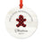Custom Family Metal Christmas Ornament, Our First Christmas, Lumberjack Buffalo Red Plaid, Year-Set of 1-Andaz Press-Grandma Grandpa-