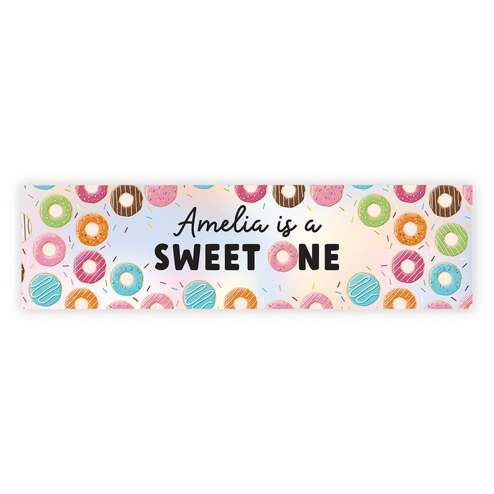 Custom First Birthday Decor: Banner & Backdrop for Girls, Set of 1-Set of 1-Andaz Press-Sweet One-