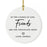 Custom Friendship Round Porcelain Christmas Ornament, Set of 1-Set of 1-Andaz Press-Friendship Is Born At That Moment-