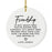 Custom Friendship Round Porcelain Christmas Ornament, Set of 1-Set of 1-Andaz Press-Friendship Is Not About-