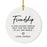 Custom Friendship Round Porcelain Christmas Ornament, Set of 1-Set of 1-Andaz Press-Friendship Is The Golden Thread-