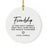 Custom Friendship Round Porcelain Christmas Ornament, Set of 1-Set of 1-Andaz Press-Friendship Is the Only Cement-