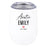 Custom Funny Aunt Wine Tumbler with Lid 12 Oz Stemless Stainless Steel Insulated-Set of 1-Andaz Press-Custom Auntie Est.-