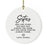 Custom Funny Sister Round Porcelain Christmas Ornament, Set of 1-Set of 1-Andaz Press-Sisters May Drive You Crazy-