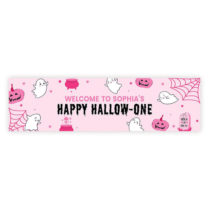 Custom Halloween 1st Birthday Banner, Backdrop Welcome Sign, Set of 1-Set of 1-Andaz Press-First Boo-Day-