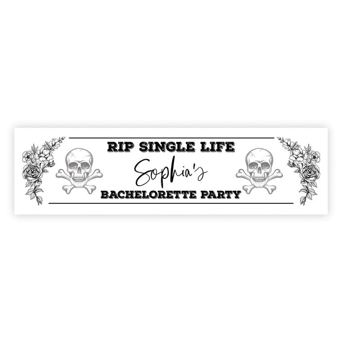 Custom Halloween Welcome Banner Backdrop for Bridal Shower, Bachelorette, and Birthday, Set of 1-Set of 1-Andaz Press-Halloween Bash-