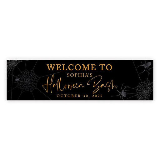 Custom Halloween Welcome Banner Backdrop for Bridal Shower, Bachelorette, and Birthday, Set of 1-Set of 1-Andaz Press-Halloween Bash-