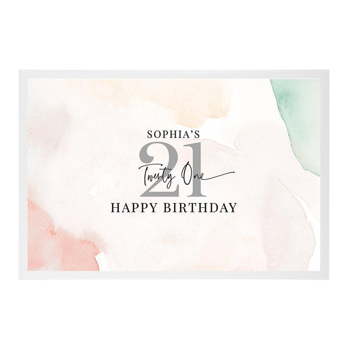 Custom Happy Birthday Signature Frame Guest Book Alternative, Set of 1-Set of 1-Andaz Press-Sprinkle Confetti-