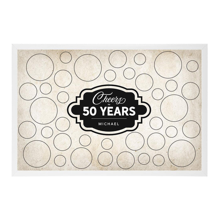 Custom Happy Birthday Signature Frame Guest Book Alternative, Set of 1-Set of 1-Andaz Press-Sprinkle Confetti-