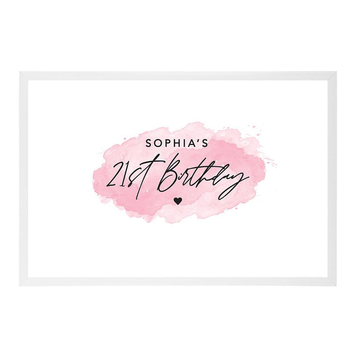 Custom Happy Birthday Signature Frame Guest Book Alternative, Set of 1-Set of 1-Andaz Press-Sprinkle Confetti-